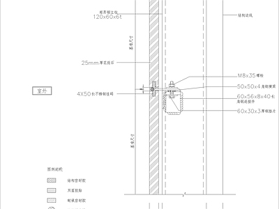 现代其他节点详图 室外 干挂石材 节点大样 详图 施工图