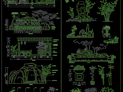 现代综合植物图库 植物木 施工图