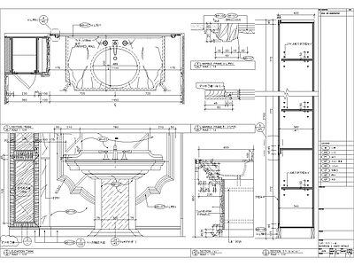 现代其他节点详图 样板间洗手台大样 施工图