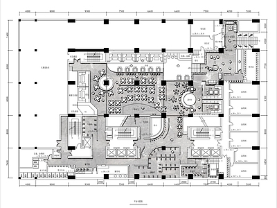 现代酒吧 大型演艺酒吧 清吧 平面布局图 施工图