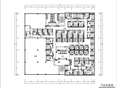 现代咖啡厅 1500平米餐厅 咖啡厅设 施工图