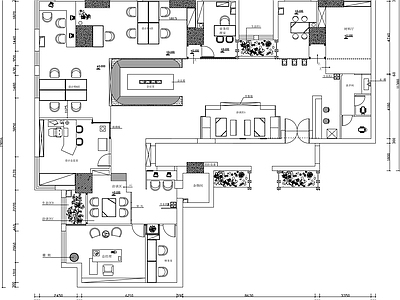 现代工作室 设计办公室平面图 办公空间平面图 办公室设计平面图 施工图