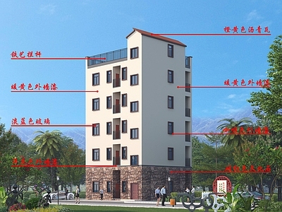 现代其他居住建筑 自建房 建筑 施工图