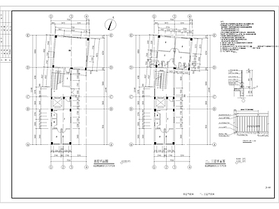 现代住宅楼建筑 自建房 建筑 施工图