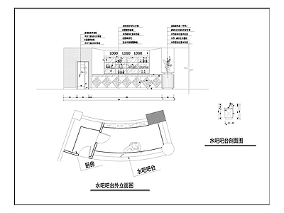 现代健身房 施工图