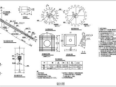 现代其他节点详图 预应力锚索结构图 锚索结构大样图 施工图