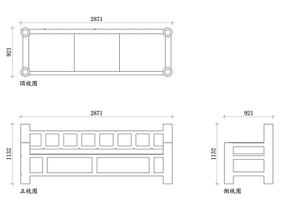 现代沙发 竹家具平面图 竹家具结构图 布局图 设计图 使用图 施工图