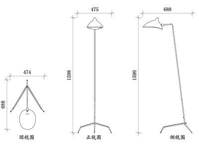 现代灯具图库 地灯 立地灯 室内立灯 照明立灯 落地式灯具 施工图