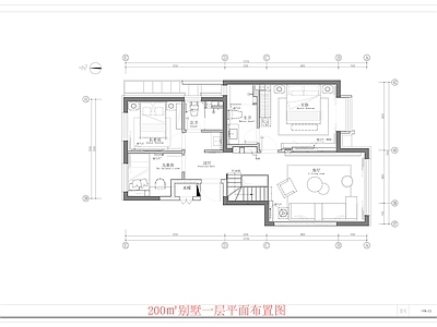 别墅 200㎡别墅平面 别墅豪宅 三层别墅平面图 户型优化 别墅平面系统图 施工图