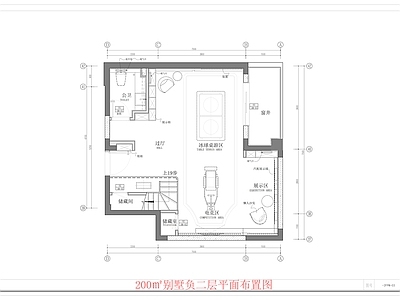 别墅 200㎡别墅会所 别墅地下室会所 别墅平面系统图 户型优化 复式 施工图