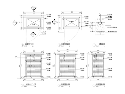 景观节点 电箱防护格栅 施工图