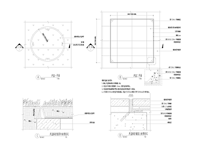 景观节点 井盖 施工图