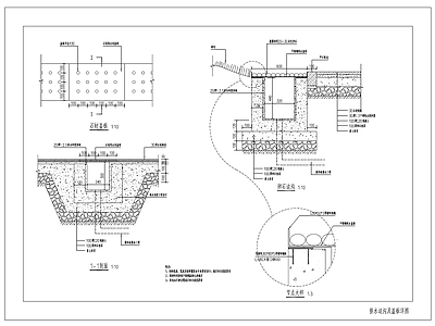 景观节点 景观排水边沟 施工图