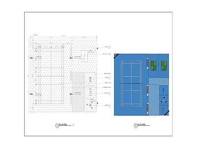 现代其他节点详图 羽毛球场详图 施工图