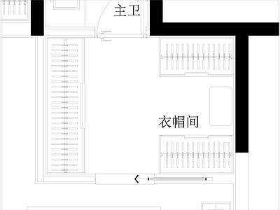 现代衣帽间 衣帽间立面图 施工图