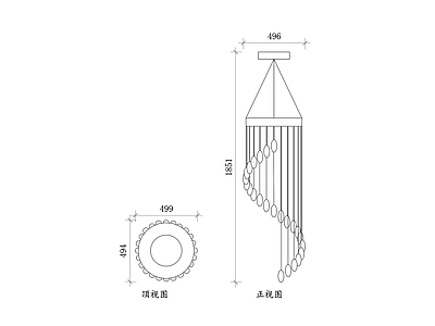 现代灯具图库 大型水晶吊灯 宫廷水晶吊灯 豪华水晶吊灯 长型水晶吊灯 大吊灯 施工图