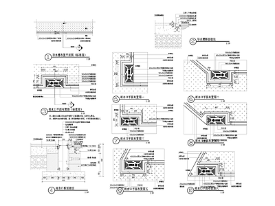景观节点 导水槽 施工图
