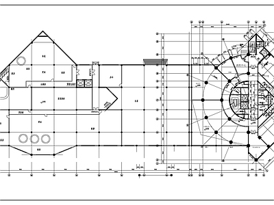 现代酒店建筑 某建筑方案图 异形 施工图