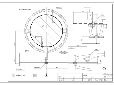 现代其他节点详图 转轴扇节点详图 施工图