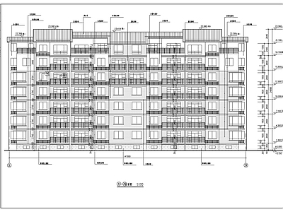 现代住宅楼建筑 某商住楼建筑图 人才公寓 施工图