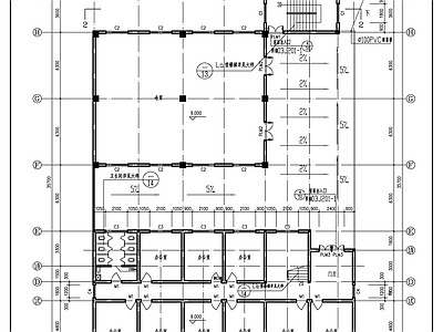 现代办公楼建筑 书店综合楼建筑图 多层办公楼 施工图