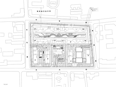 现代新中式商业景观 街区型景观 平面图 施工图