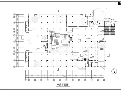 现代图书馆 休闲书吧平面图 阅览室平面图 书店平面图 施工图