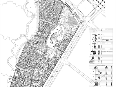 现代新中式民宿建筑 温泉度假乐园 温泉小镇平面布置图 施工图