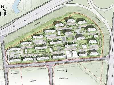 现代住宅楼建筑 现代住宅总图 住宅规划总平面图 小区规划 施工图