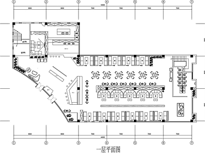 新中式茶餐厅 800平米餐厅 餐厅设 施工图