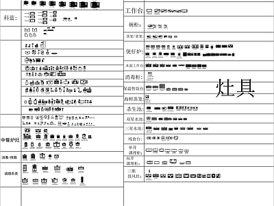 现代综合家具图库 家具设备素材图块 施工图