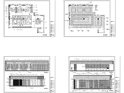 现代整体办公空间 大房装 施工图