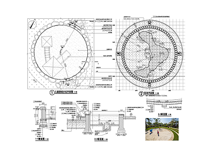 景观节点 沙坑 施工图