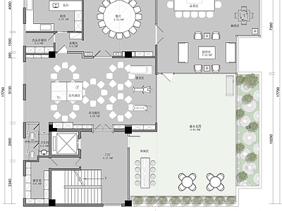 现代会所 私人会所 商务宴会接待 会所平面图 施工图