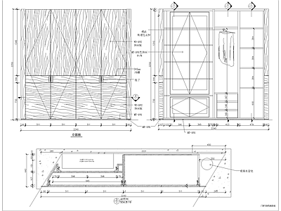 现代衣帽间 厅衣帽间 衣帽间立面图 施工图