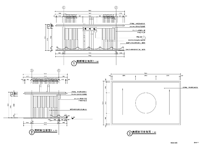 景观节点 景观廊亭 施工图