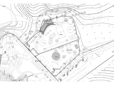 景观平面图 营地平面图 露营地 无动力乐园 登山步道 施工图