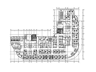 现代医院 口腔医院平面图 牙科诊平面图 牙科医院 医院诊 施工图