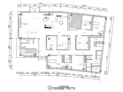 现代美容院 SPA会所 养生馆 施工图