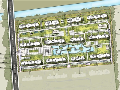 现代住宅楼建筑 住宅总平面图 小区整体规划总图 施工图