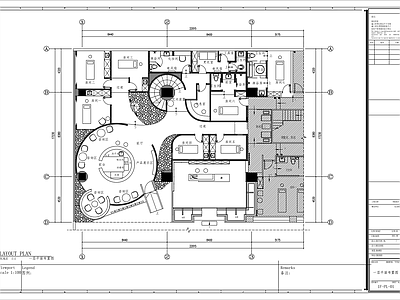 现代美容院 养生馆 SPA会所 施工图