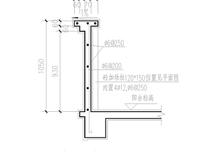 现代其他图库 砼栏板大样 施工图