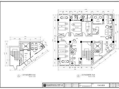 现代美容院 养生馆 SPA会所 施工图