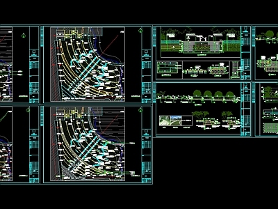 景观节点 看台挡墙草阶 施工图