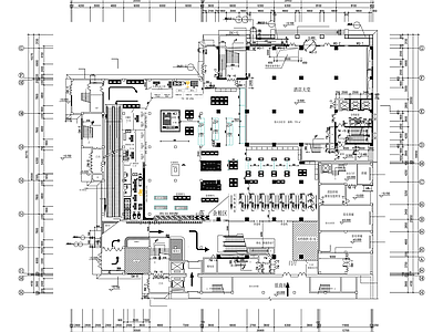 现代超市 超市平面布置图 商场购物中心平面 施工图