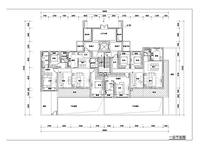 现代新中式住宅楼建筑 140洋房户型 多层洋房户型方案 市场主流140 洋房平面全套图纸 施工图