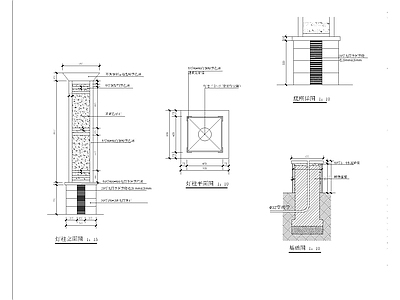 现代其他图库 灯柱 施工图