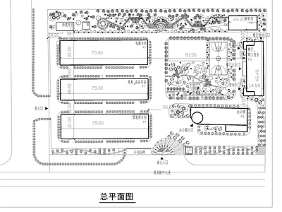 现代新中式花店 工厂平面规划 口袋公园 公园 施工图