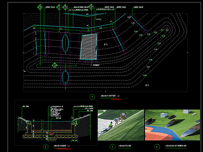 现代小区景观 儿童游乐场 施工图