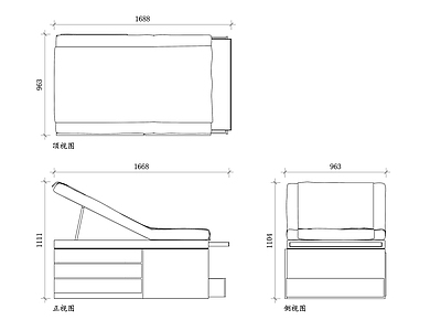 现代床 家庭诊所病 家庭医疗位 家庭诊所铺 家庭医疗 家用诊所位 施工图